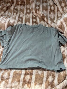 Under Armour Sage Green Boxy Cropped Tee